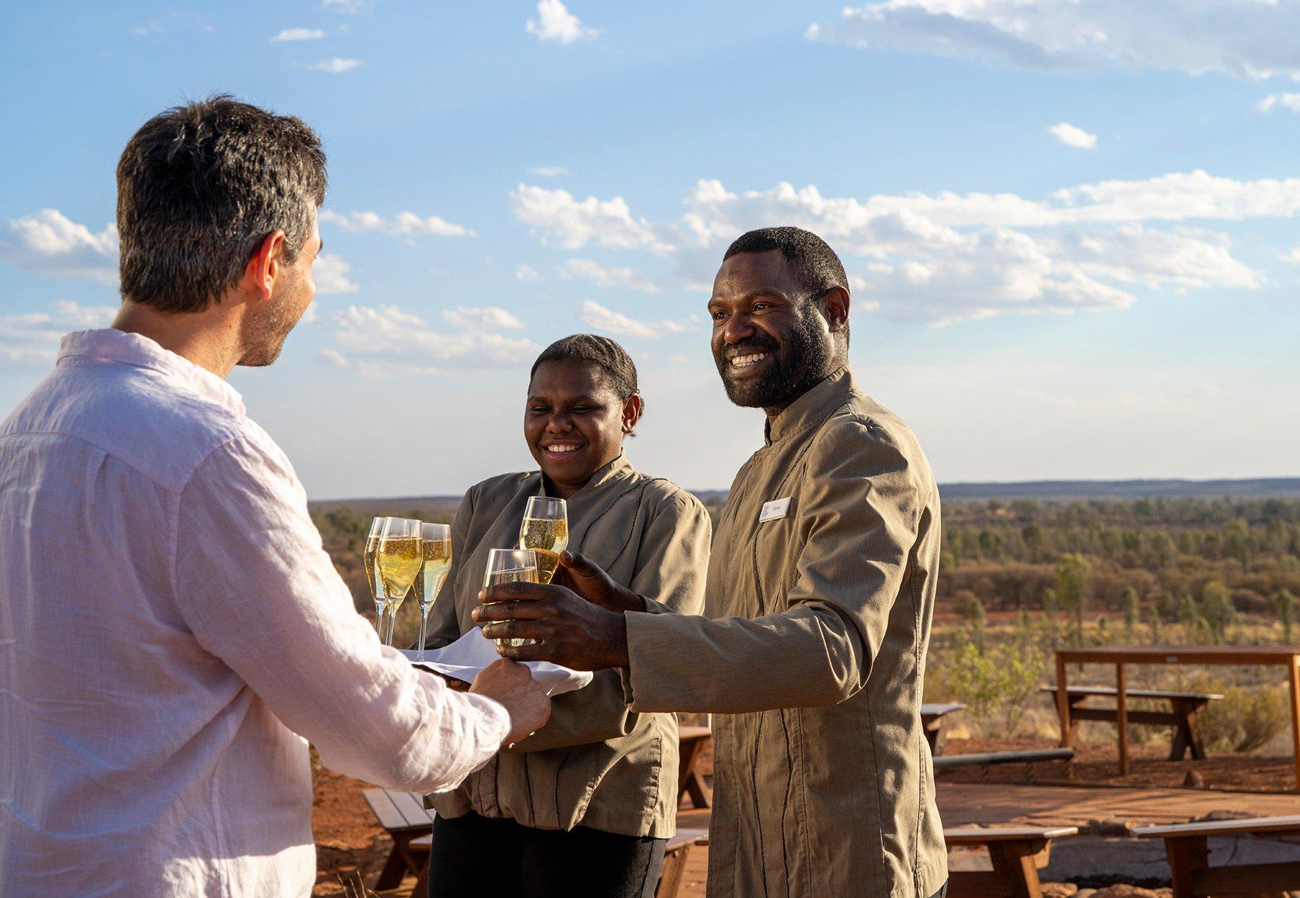 Tali Wiru champagne at sunset