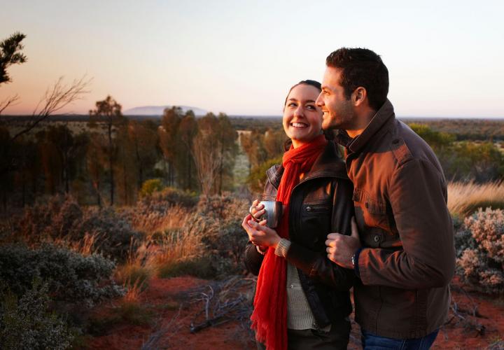 happy couple at Desert Awakenings at Ayers Rock Resort