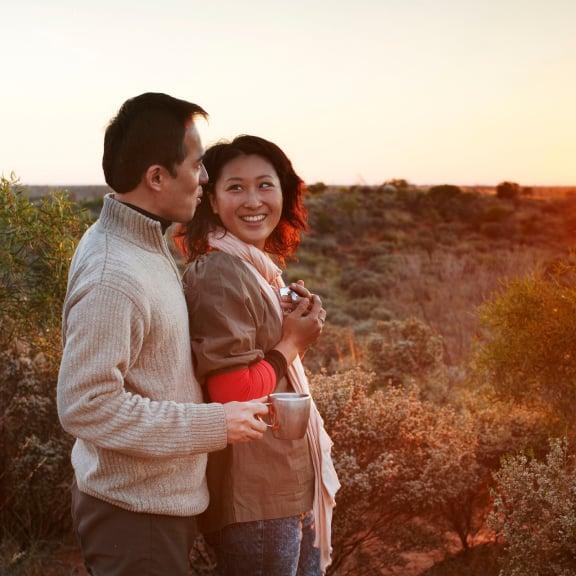 A couple in the outback.