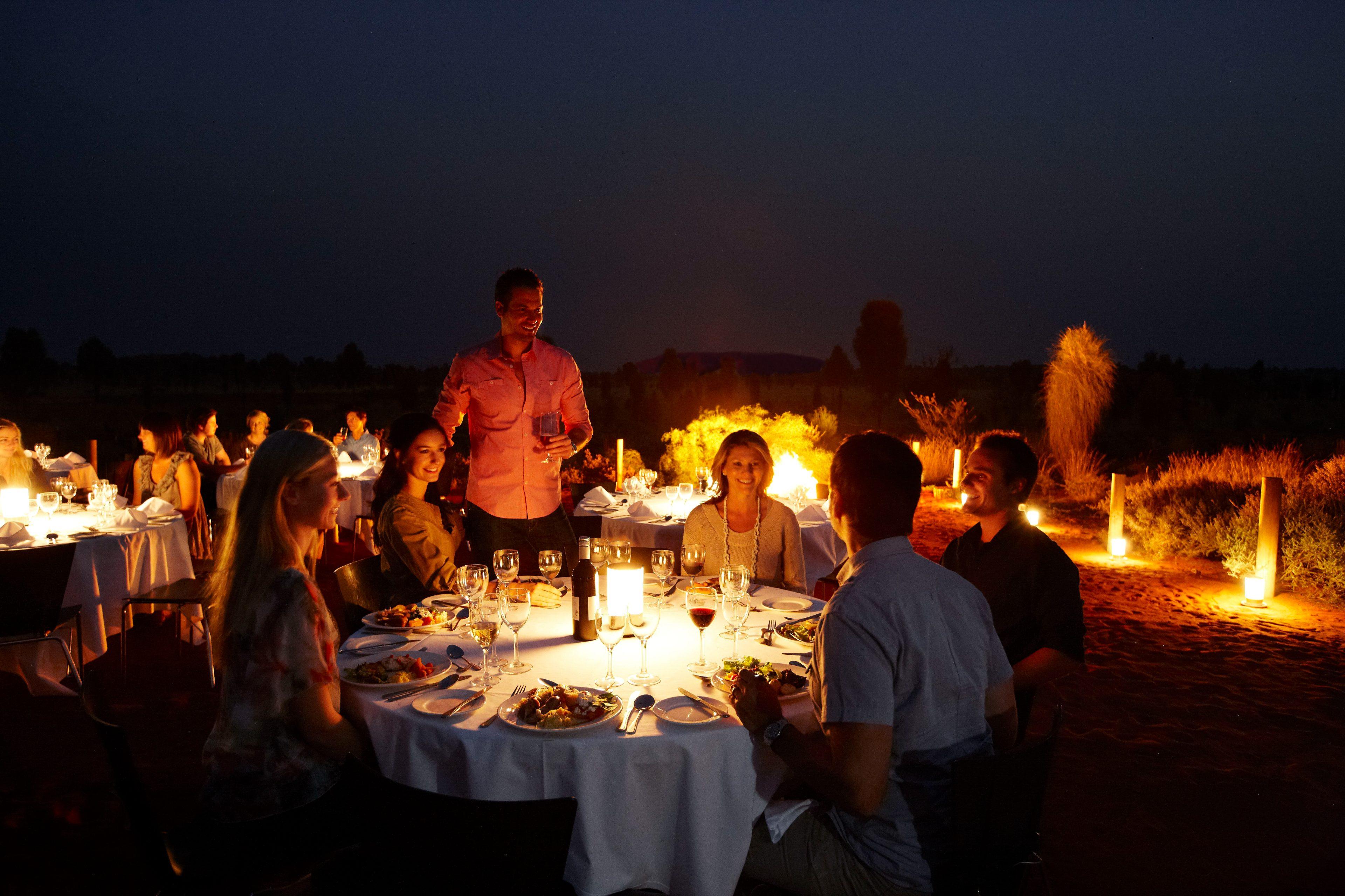 Dining under a night sky at Sounds of Silence Ayers Rock