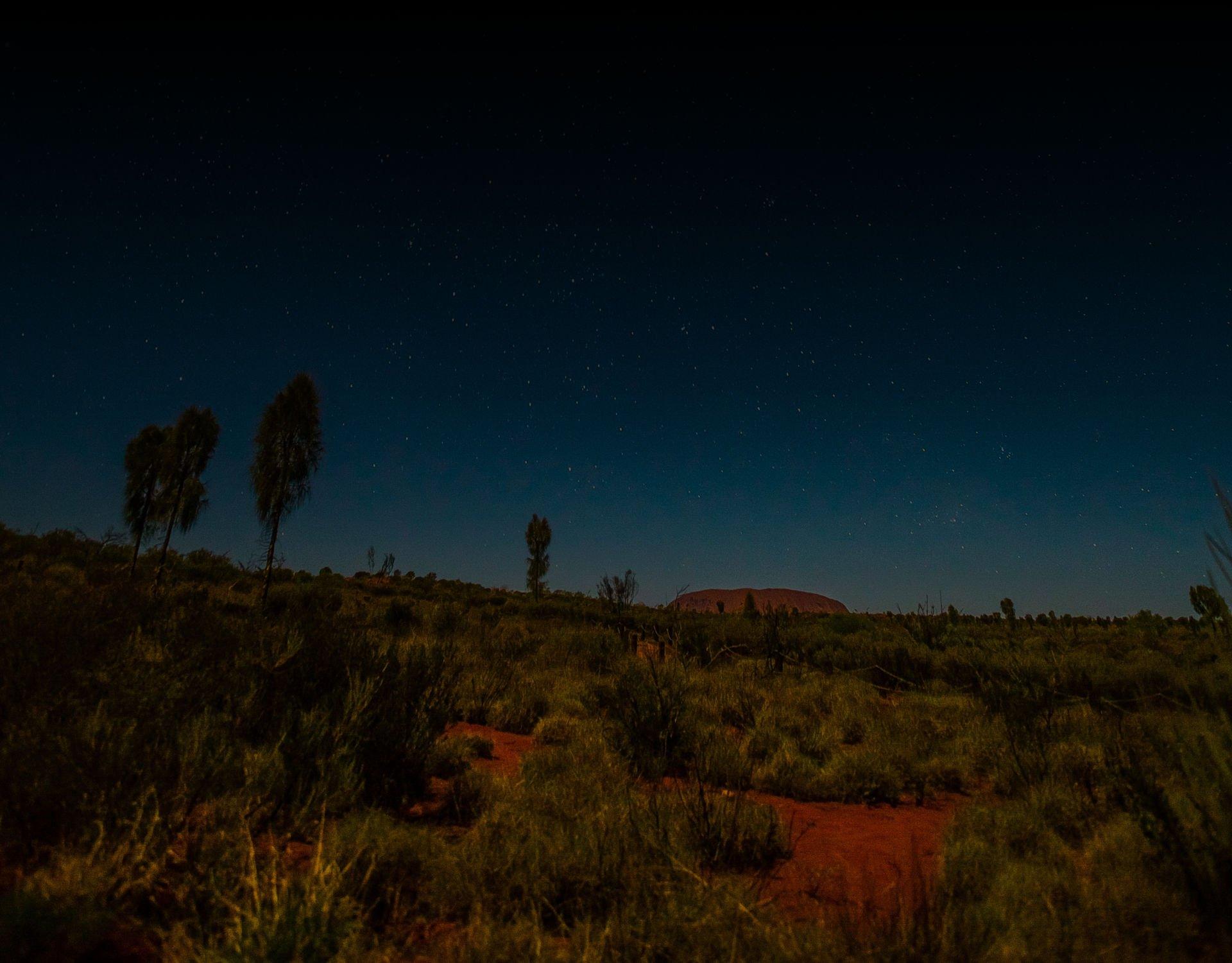 Uluru at night