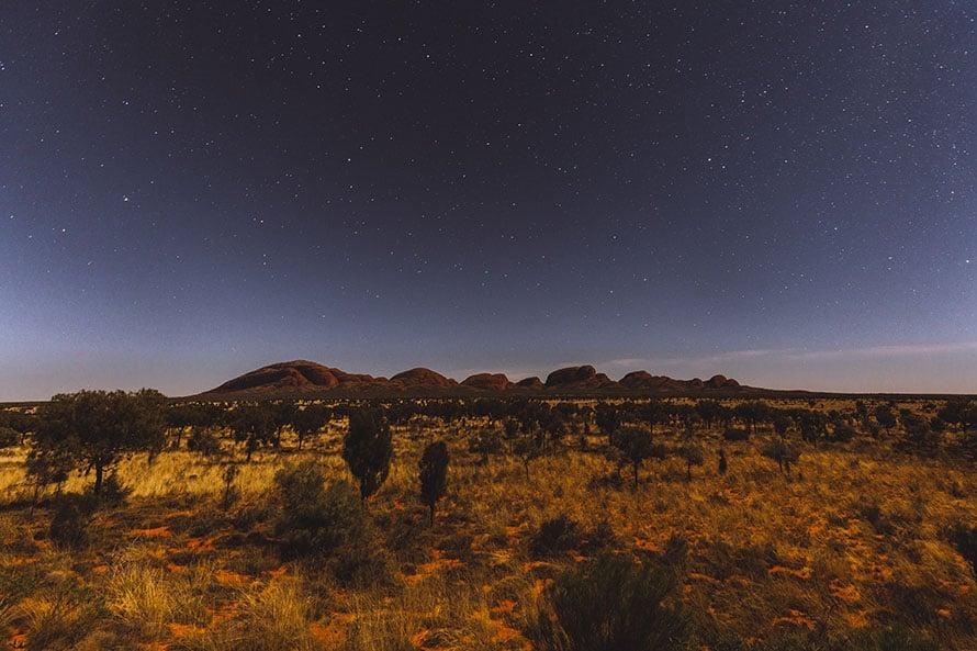 The night sky at Ayers Rock Resort