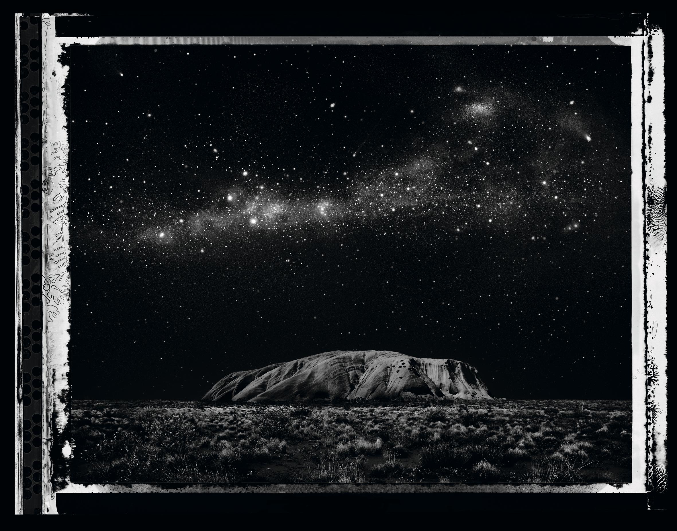Uluru at night, artistic rendition
