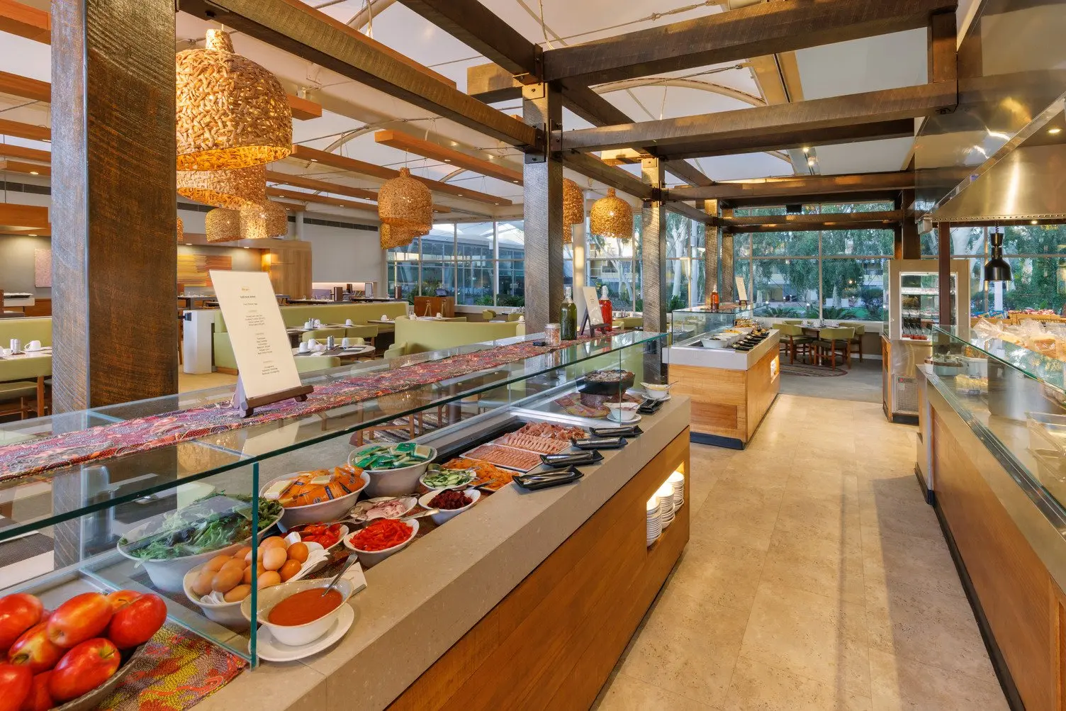 A widespan image of the selection of food at Ilkari Buffet Breakfast.