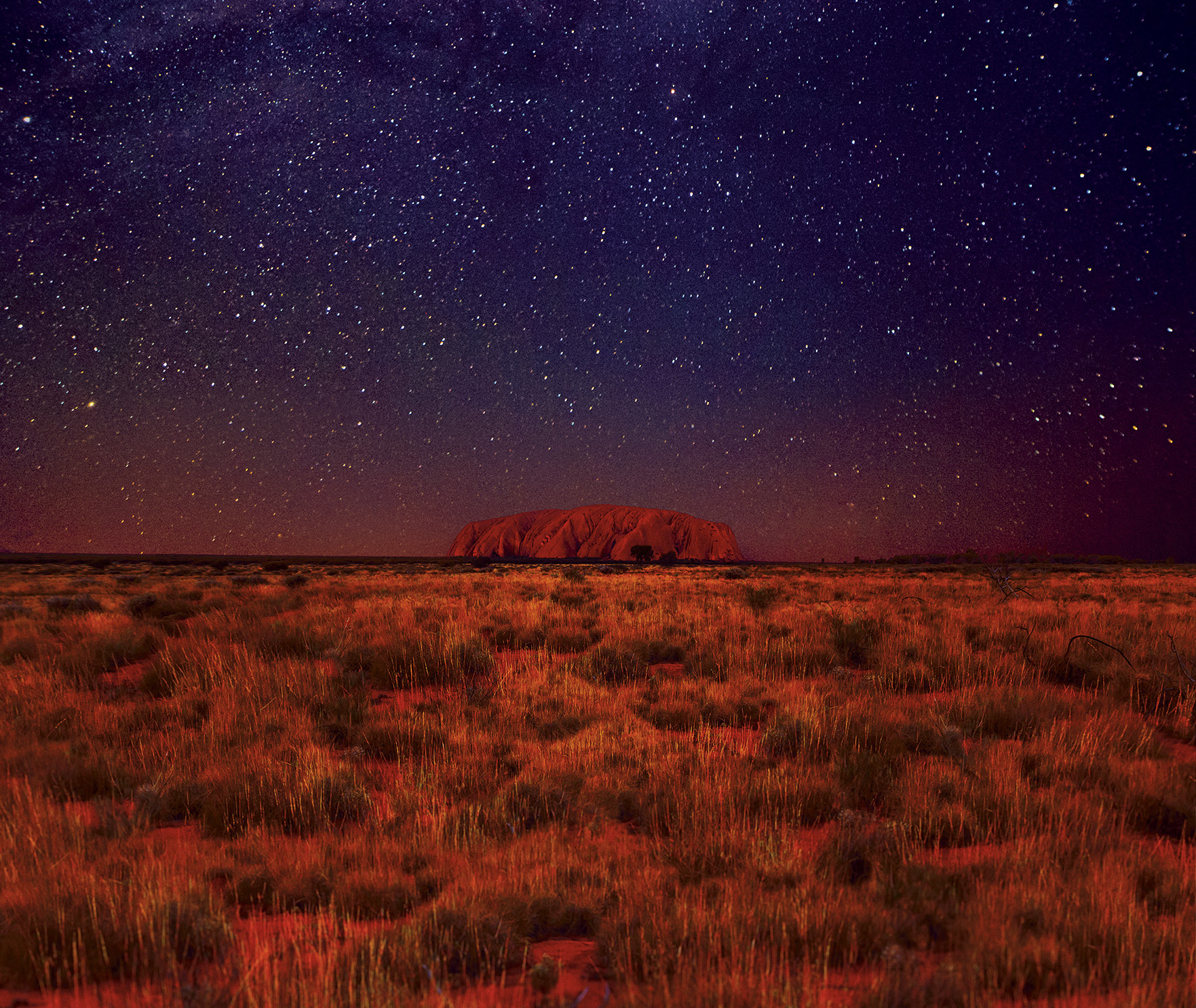 Uluru at night