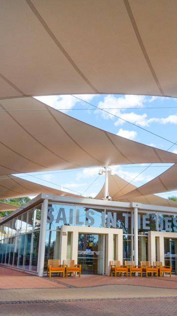 Sails In The Desert Main Entrance