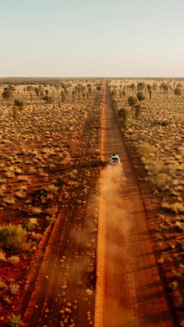 Driving along road